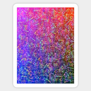 Shrooms, Mushroom Design Sticker